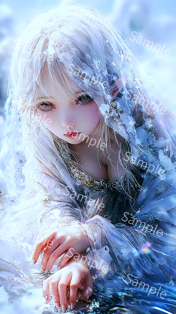 スマホ・携帯用壁紙)エルフの花嫁1
