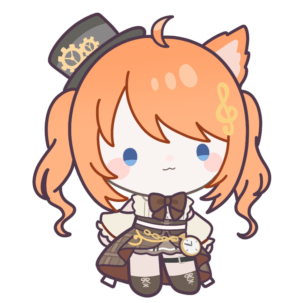 9♡橙ミャオ アクリルスタンド(#真白ユキVtuberバレンタイントランプ)