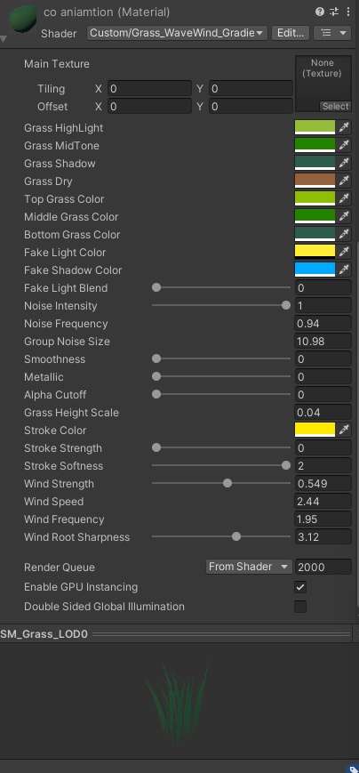 VRchat/unity Ghibli Style Grass-スタジオジブリ風の草