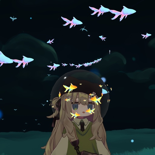 Whispering Fish 3 in one (Halo/Accessory / VFX)- 水の幻想アクセサリー【VRChat対応】