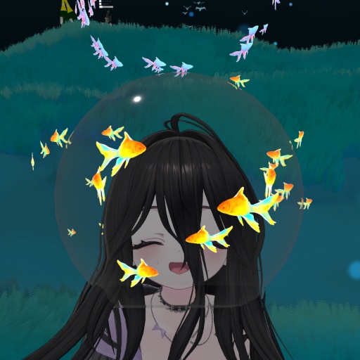 Whispering Fish 3 in one (Halo/Accessory / VFX)- 水の幻想アクセサリー【VRChat対応】