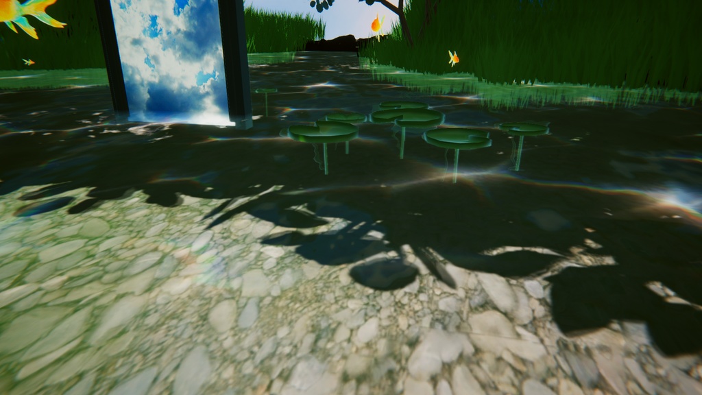 VRchat/unity Ghibli Style Water Lake Shader ジブリ風・湖水シェーダー