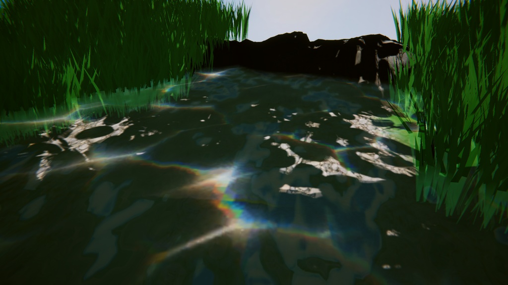 VRchat/unity Ghibli Style Water Lake Shader ジブリ風・湖水シェーダー