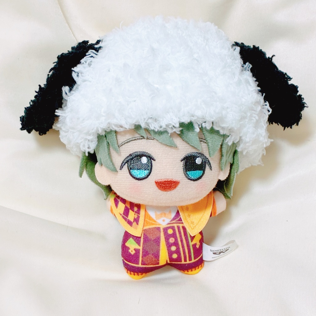 ちびぐるみ用帽子(白黒わんわん) ぬい帽 ぬい服 ニット帽