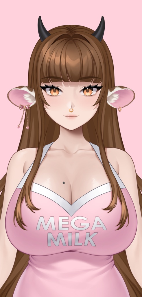 【live2dモデル】牛娘 Vtuber モデル バンドル / Cow Girl VTuber Model + Assets 【VtubeStudio対応】