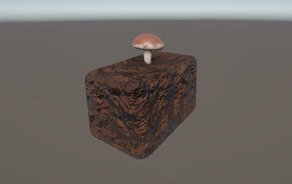 しいたけ＋菌床セット【3Dモデル】