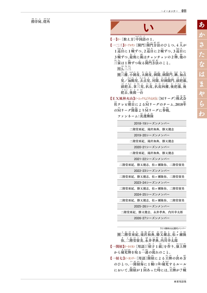 【サブスク版】『麻雀用語集』(今後更新されるベータ版全てこちらからダウンロード可)