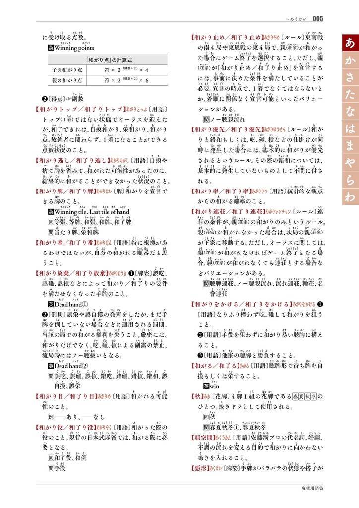 【サブスク版】『麻雀用語集』(今後更新されるベータ版全てこちらからダウンロード可)