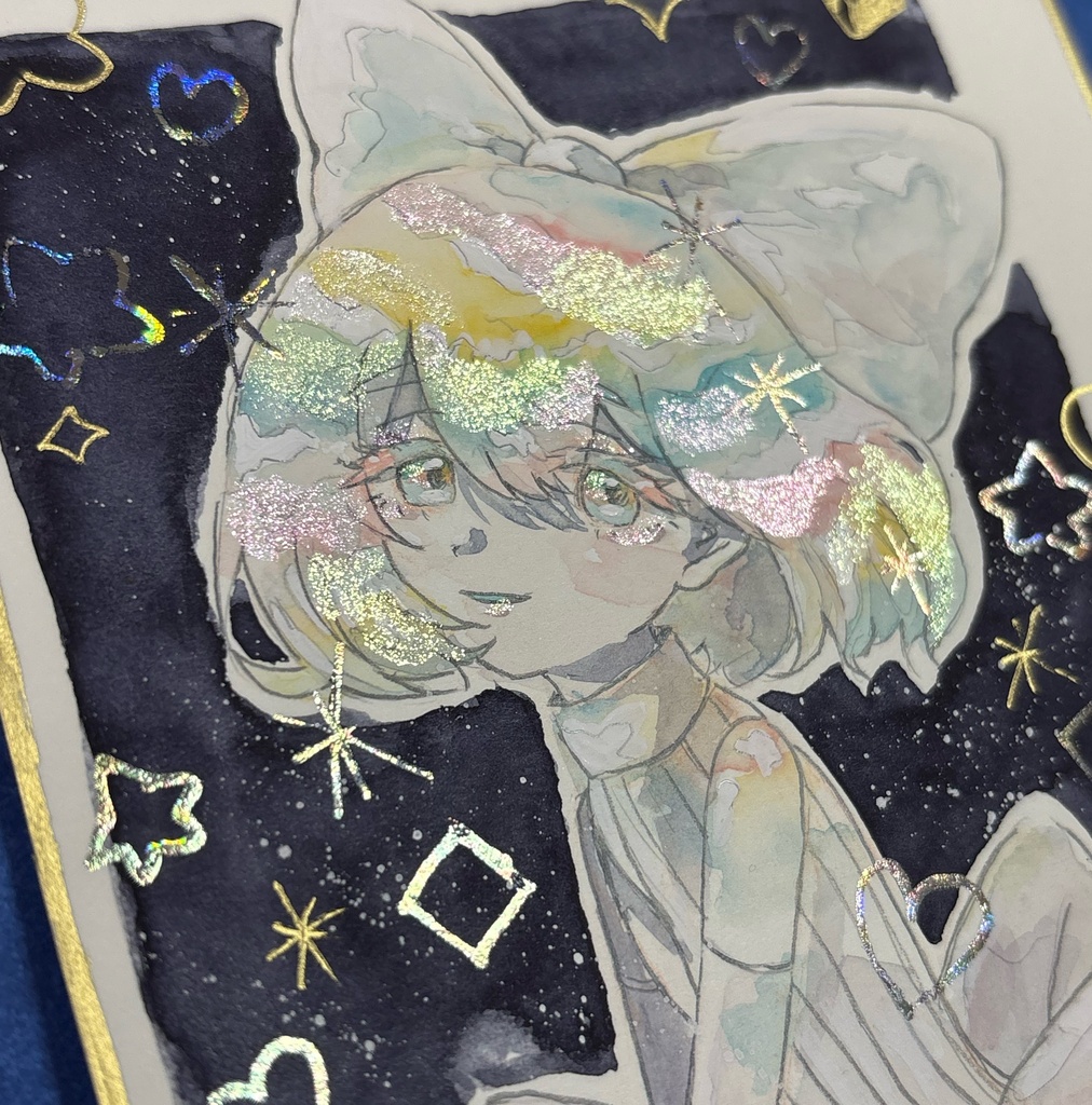 ダイヤちゃん 箔押し原画