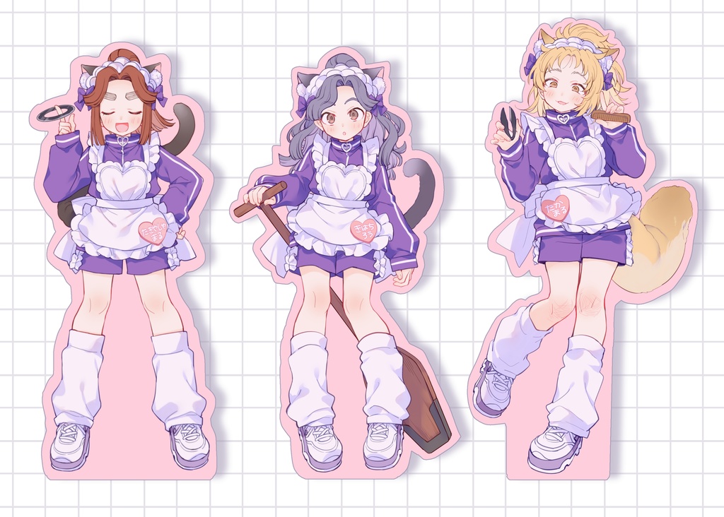【再販】ねこじゃ~じめいどピンクアクスタ(四年生)