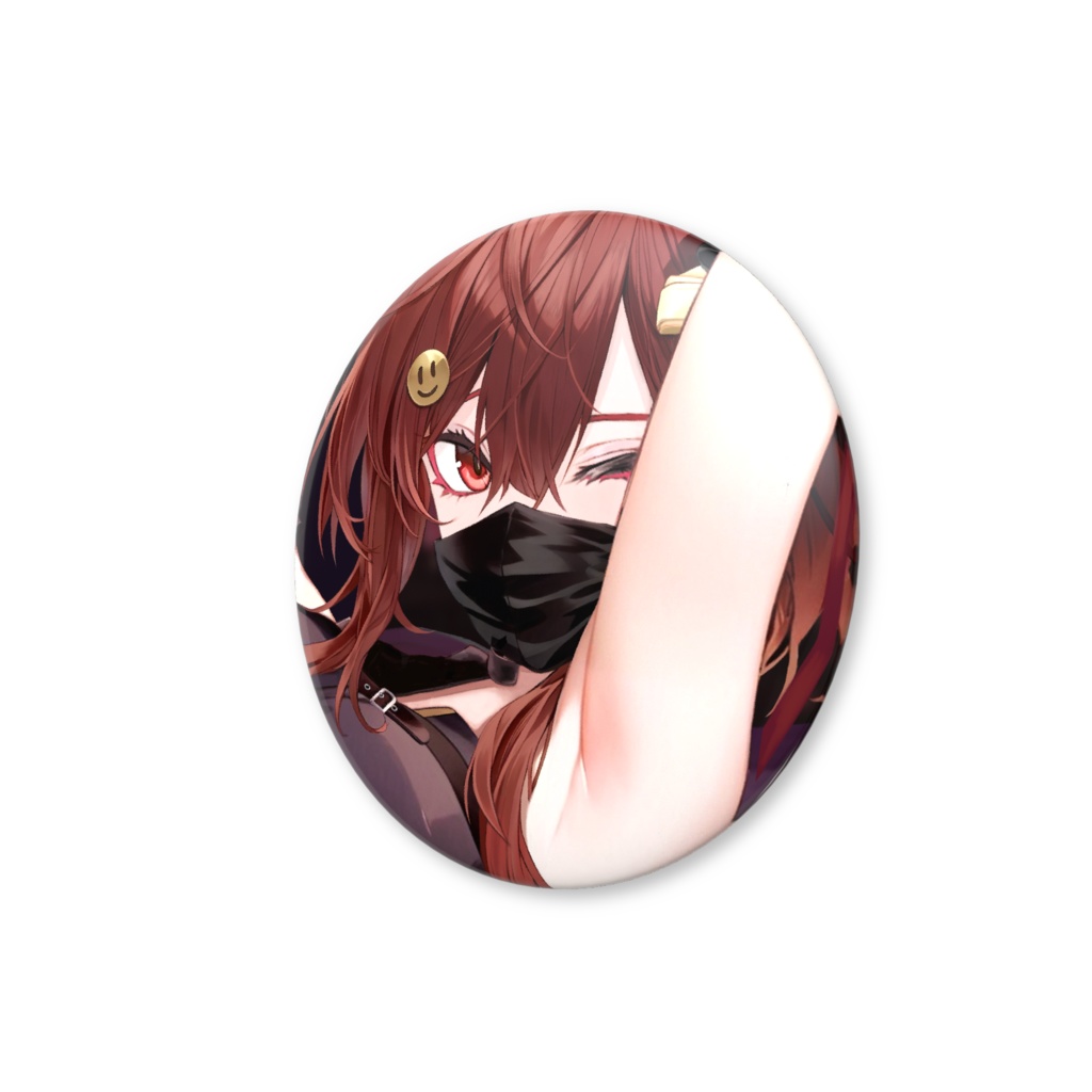 黒マスク逢馬 缶バッジ