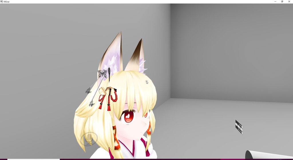 【VRCその他Vroid向け】蝶簪(かんざし)ヘアーアクセサリー