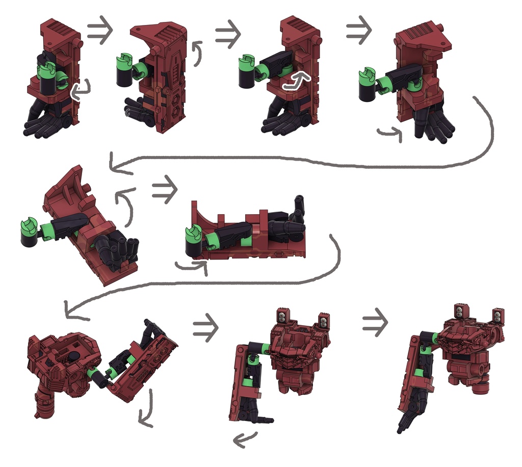 完全変形オリジナルガレージキット【兎アーマー】