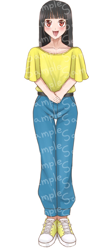 立ち絵素材 女子中学生 全身