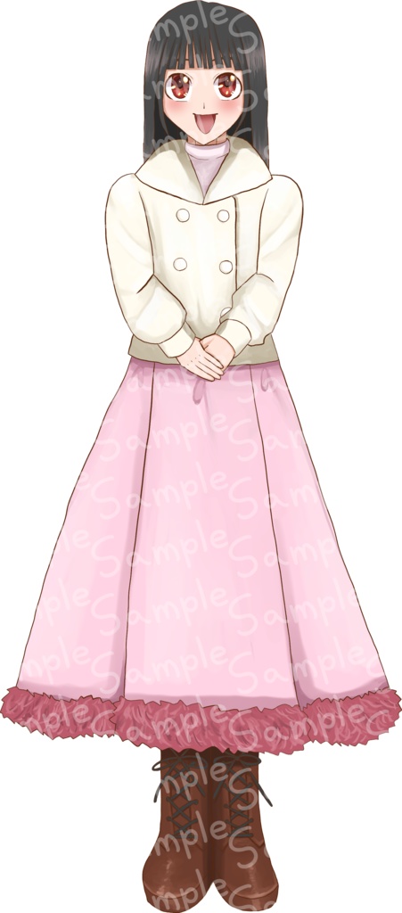 立ち絵素材 女子中学生 全身