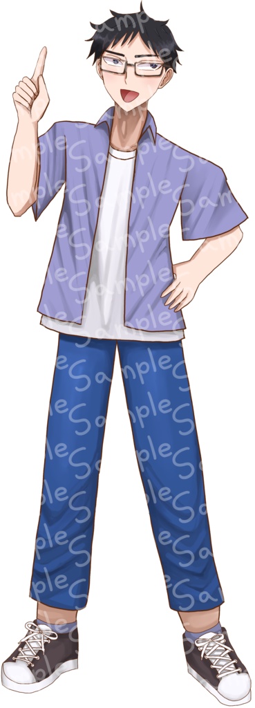 立ち絵素材 男性教師 全身