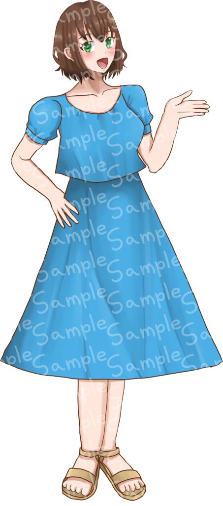 立ち絵素材 女性教師 全身