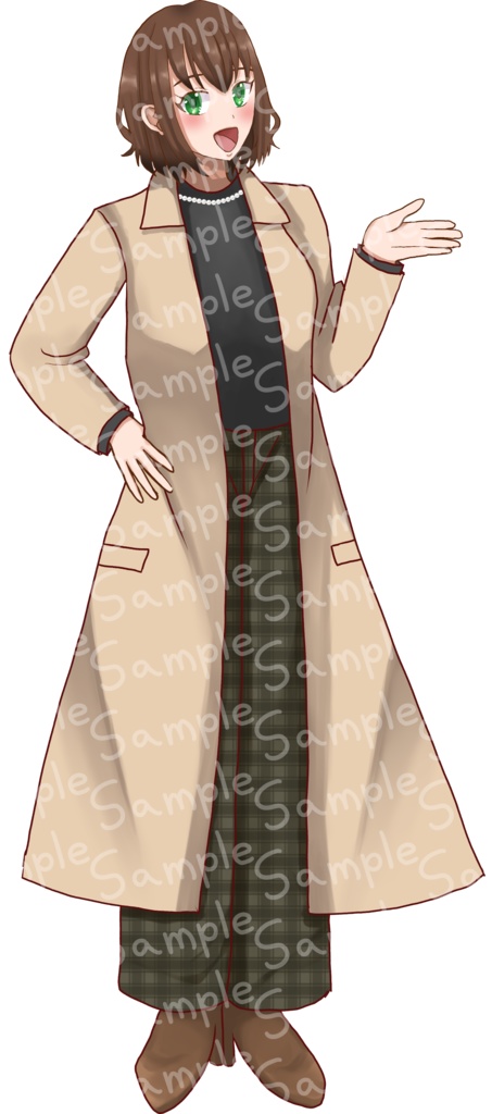 立ち絵素材 女性教師 全身