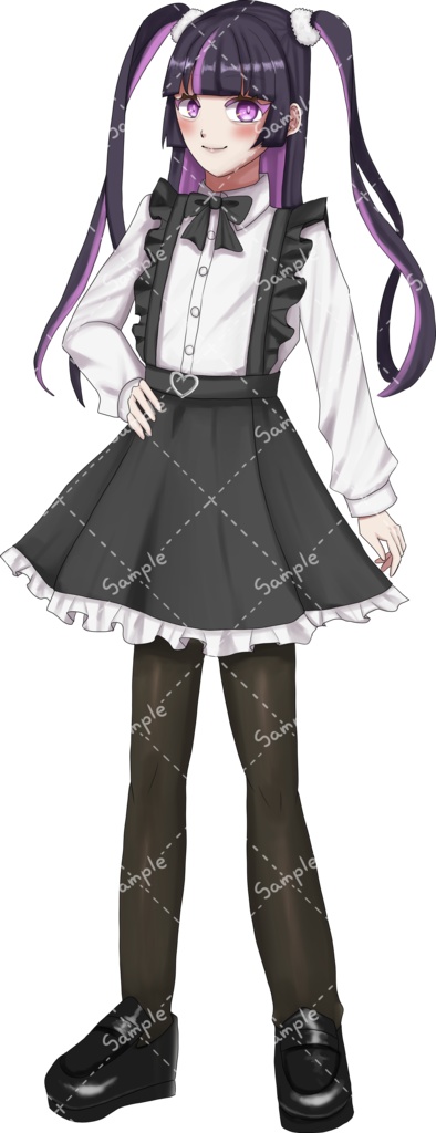 立ち絵素材 地雷系ファッション4人衆 全身