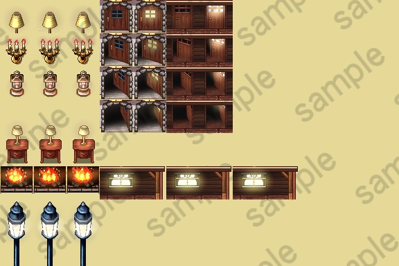 庭&室内マップチップ素材セット