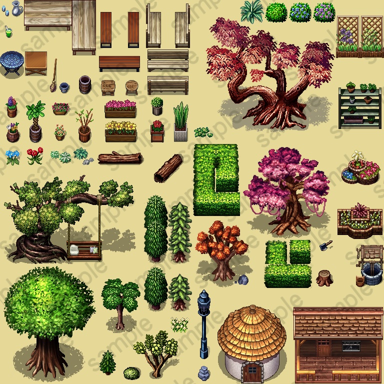 庭&室内マップチップ素材セット