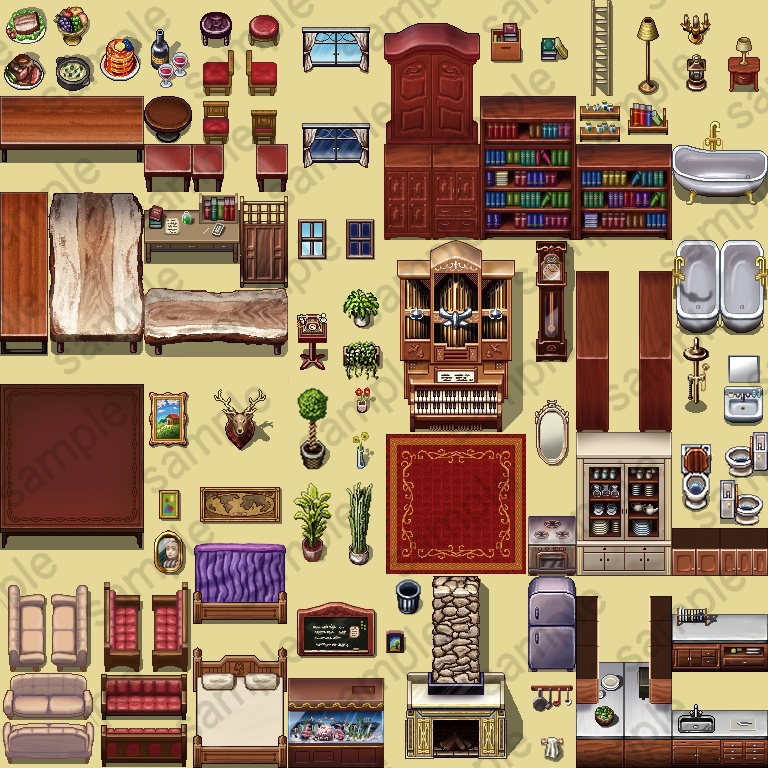 庭&室内マップチップ素材セット