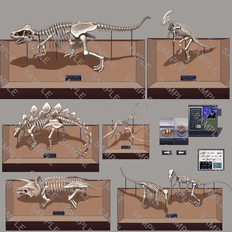 恐竜ミュージアム マップチップ素材セット