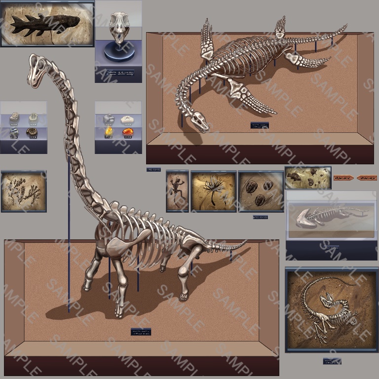 恐竜ミュージアム マップチップ素材セット