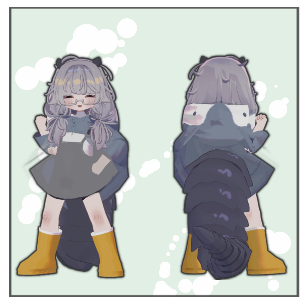 【2月の衣装】『ぺんぎんレインコート』アイラ-ayla・まめふれんず対応衣装