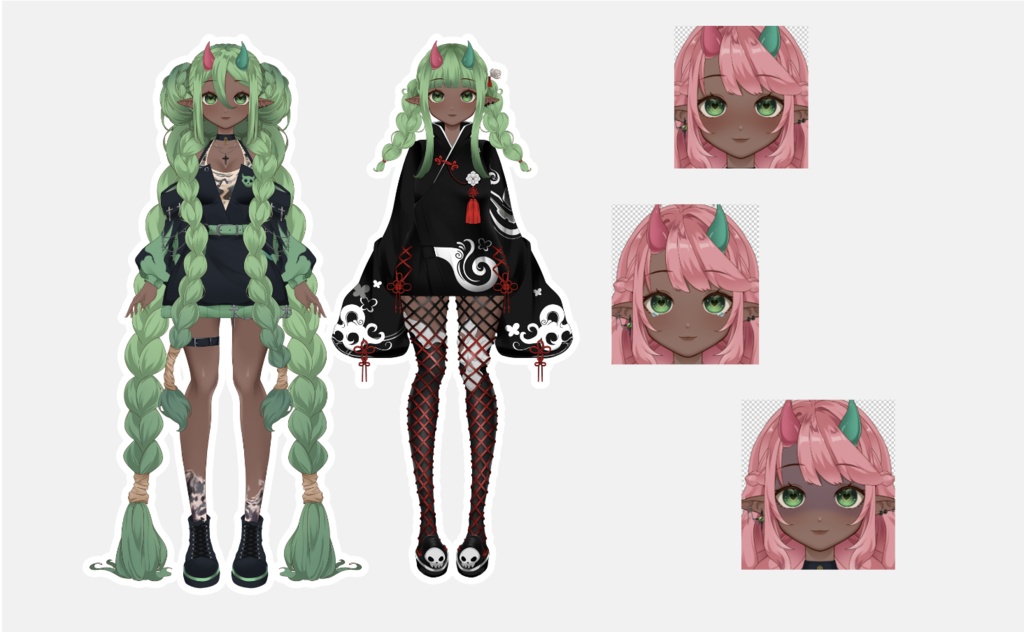 Two Models! Vtuber Models Fully Rigged