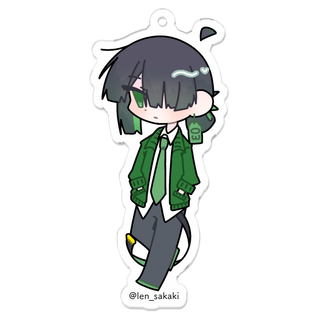 地守葉風デフォルメアクリルキーホルダー(コーティング)