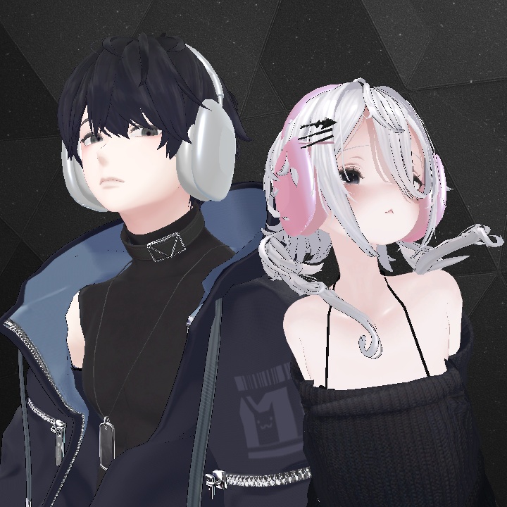 【VRChat想定】ミニマルヘッドフォン
