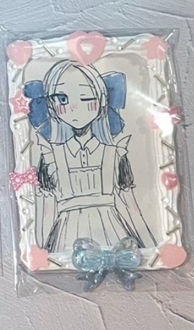 原画＋デコトレカ②（メイド服の女の子）