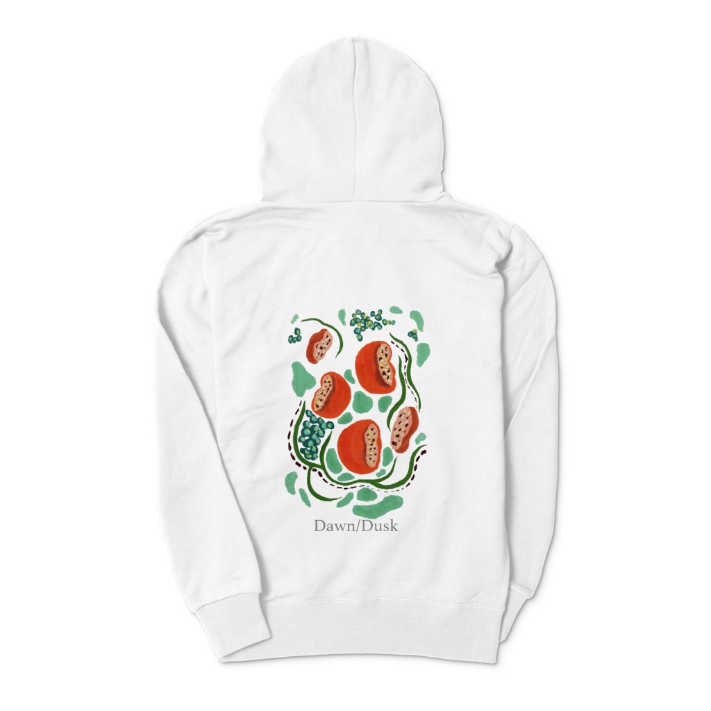 ”Pomegranates” Zipped Hoodie