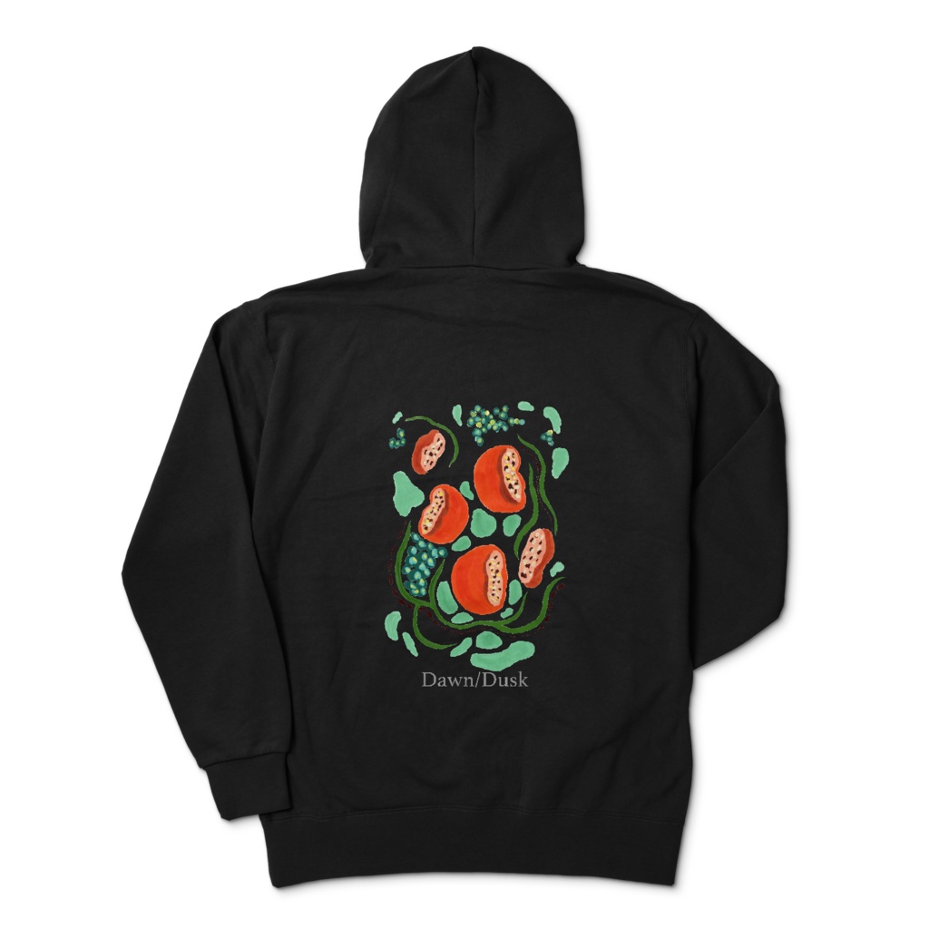 ”Pomegranates” Zipped Hoodie