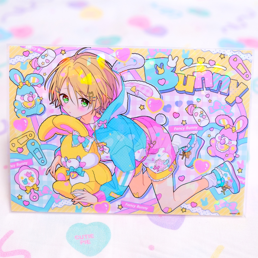 イラストカード🍼🐰🩵💛🩷