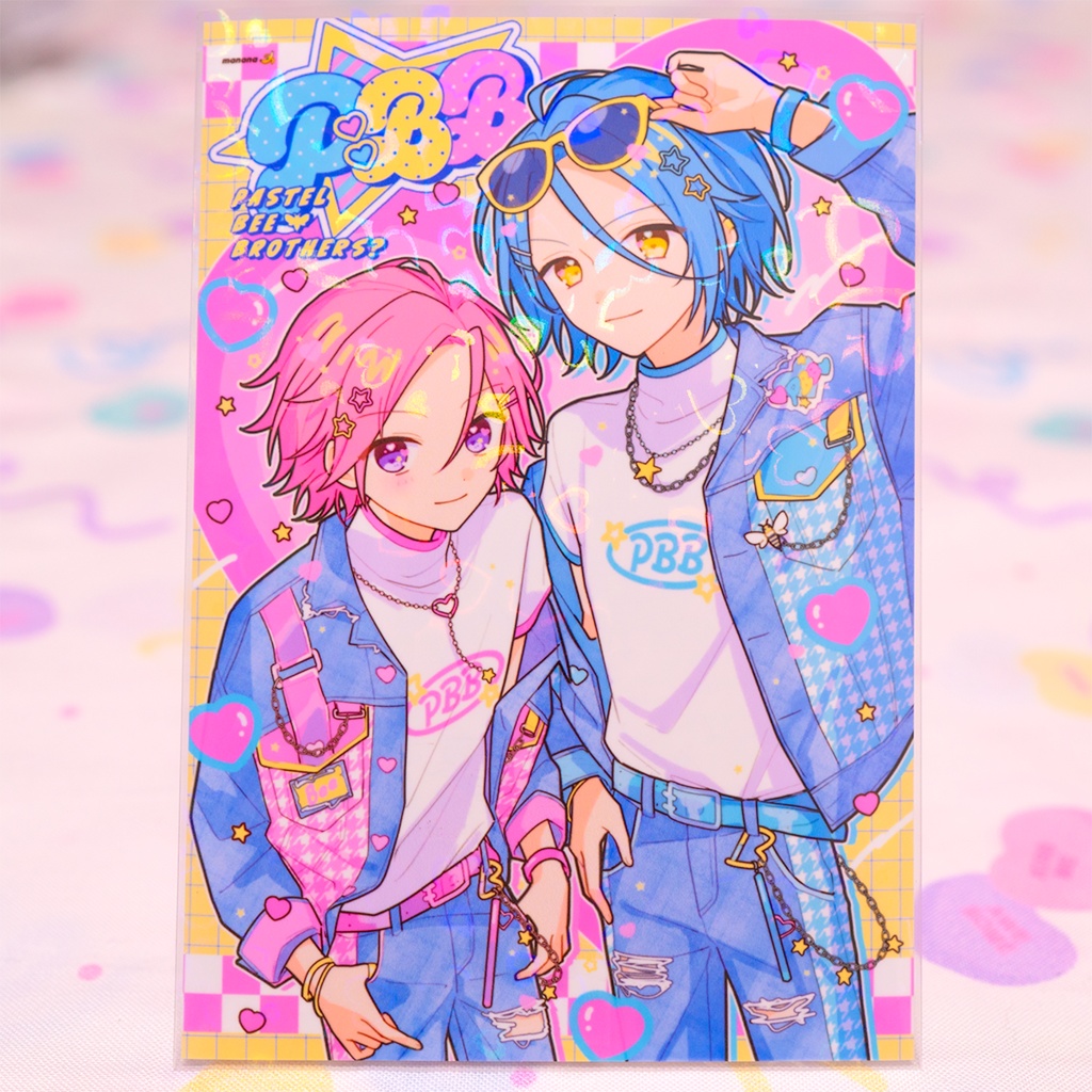 イラストカード🩷🐝🩵➰⭐️