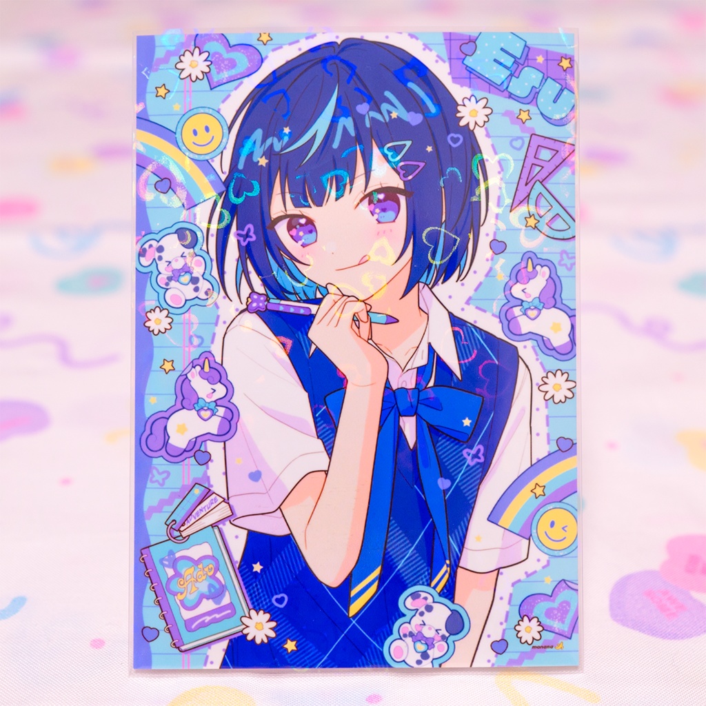 イラストカード🦄🩵💜