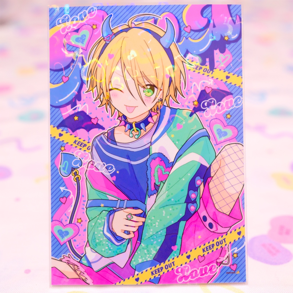 イラストカード😈💚✘🩷✘💜