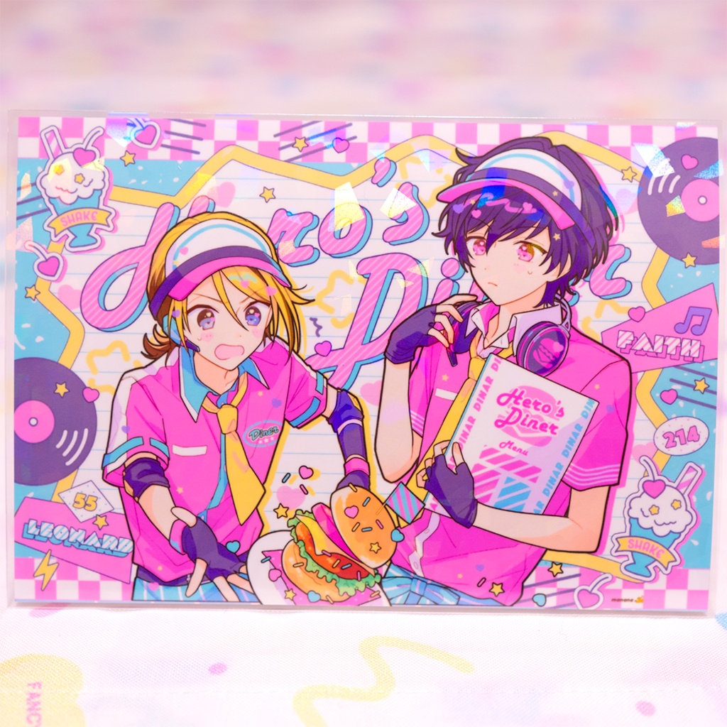 イラストカード😺ს 🍨🛼🍔➰⭐️🩷