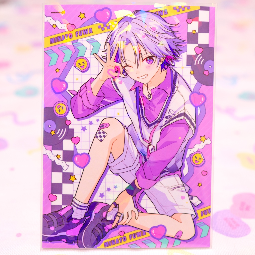 イラストカード🥂✨👌⭐️💜