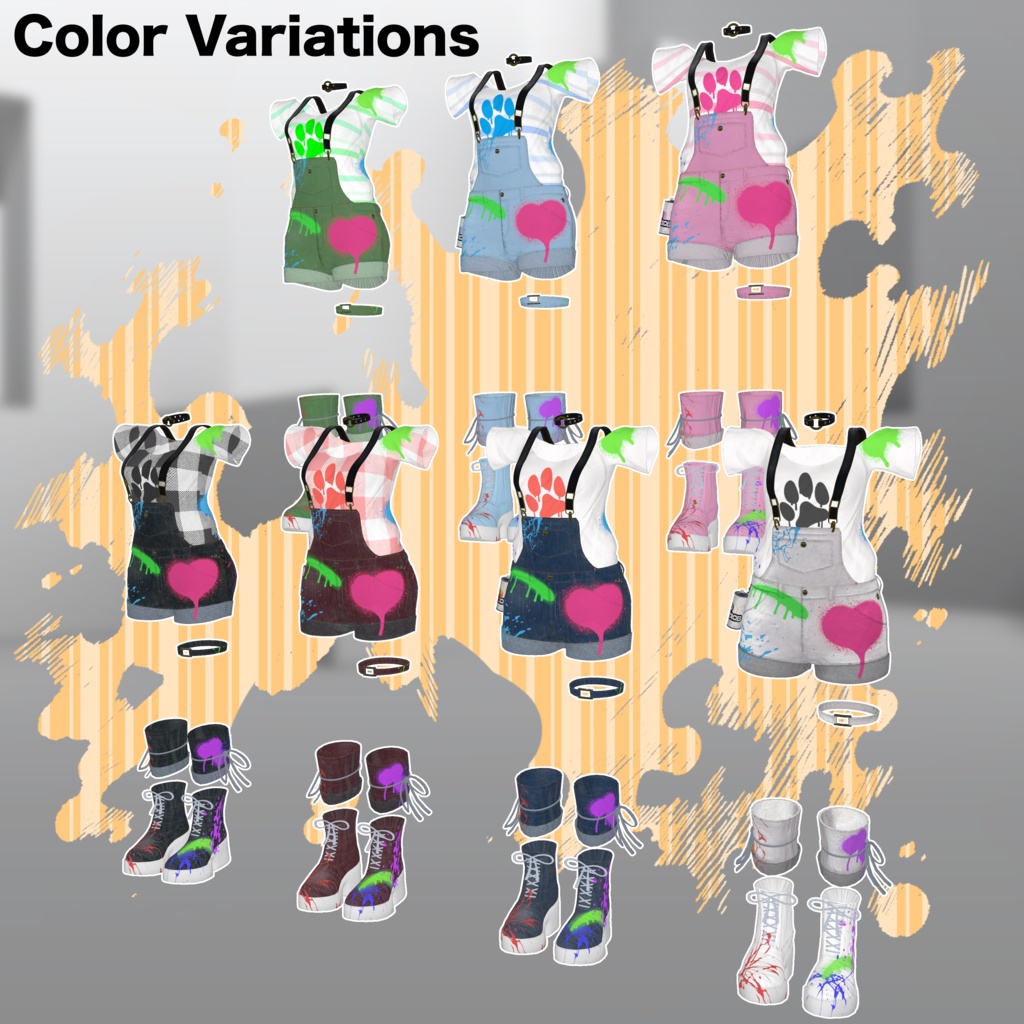 【12アバター対応】『わんぱく★スプラッシュデニム』