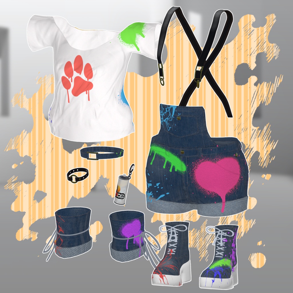 【12アバター対応】『わんぱく★スプラッシュデニム』