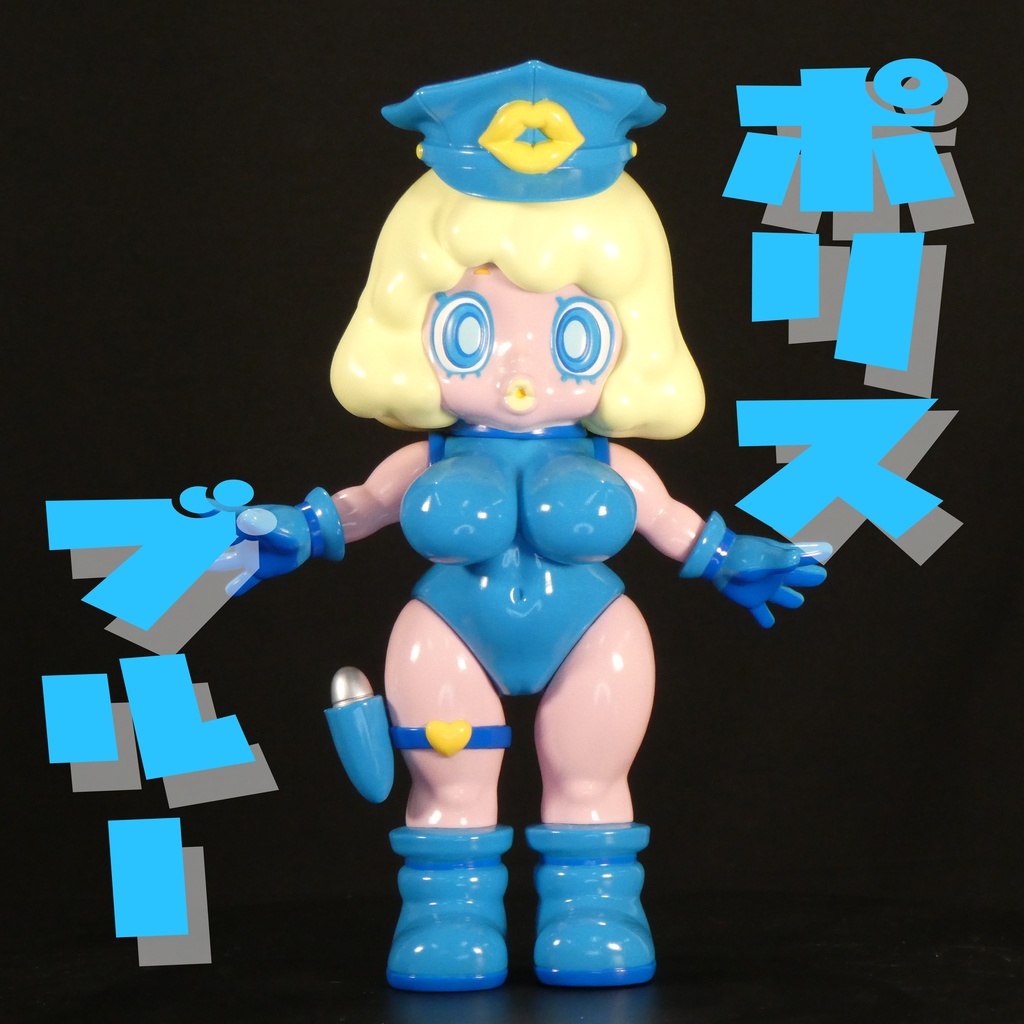 ソフビ　スラコ　（ポリスブルー）soft vinyl suraco police blue color