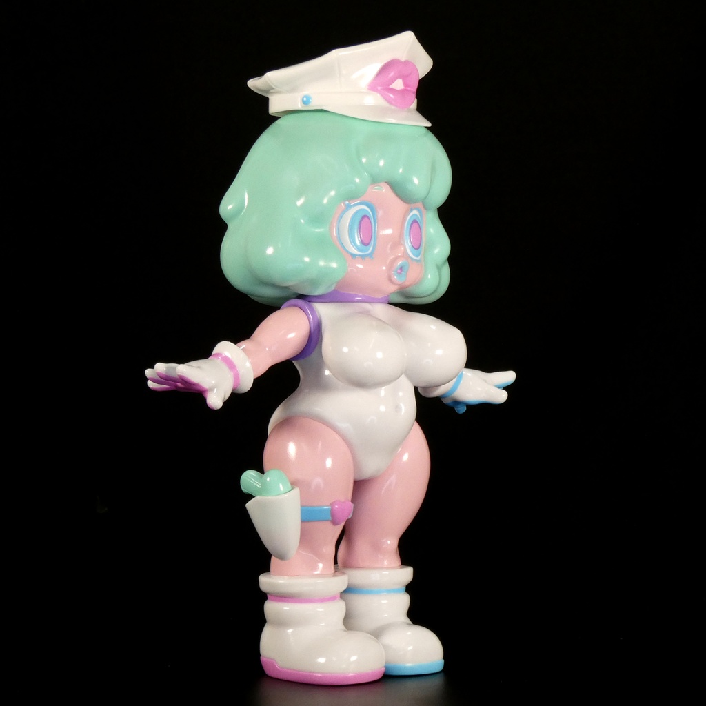 ソフビ スラコ (ポリスホワイト)soft vinyl suraco police white color