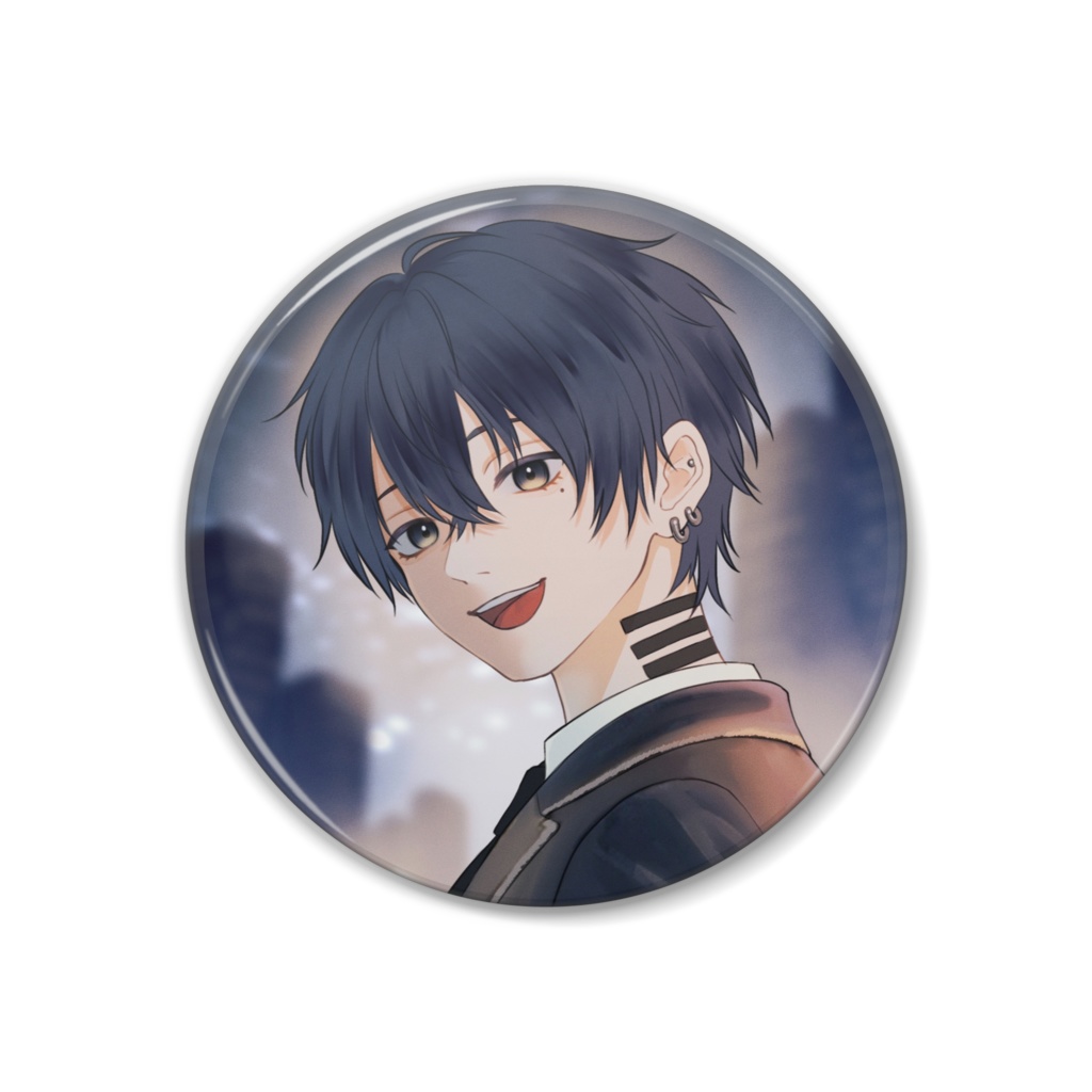 4周年缶バッジイラスト