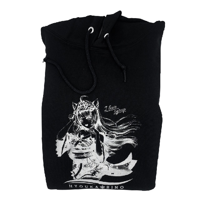 氷花りのパーカー ブラック