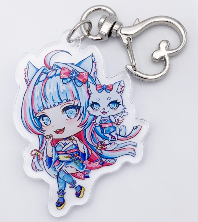 氷花りの WAFUKU「Ｓ」アクリルキーホルダー 【高さ約55mm / 厚み3mm】