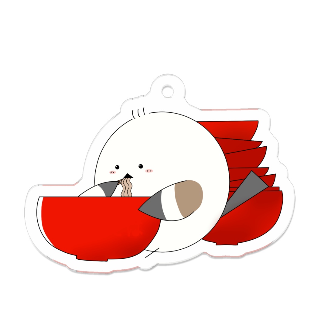 だいふく アクリルキーホルダー(わんこそば)