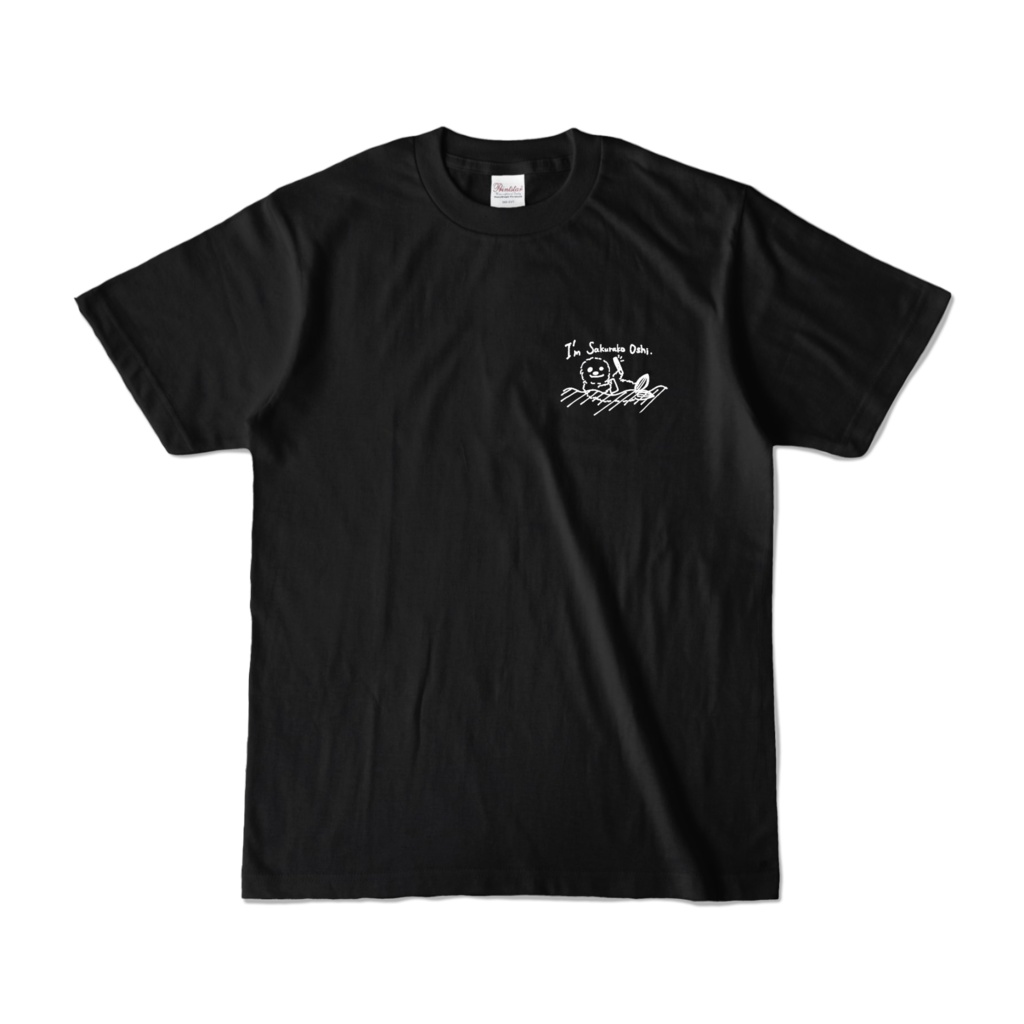 なるせ桜子オリジナルTシャツ（らっこver）ブラック
